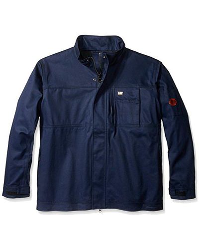 Caterpillar Big And Tall Flame Resistant Uninsulated Jacket - Blue