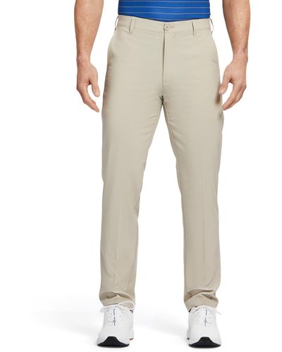 Izod Golf Swingflex Straight-fit Flat-front Pants - Natural