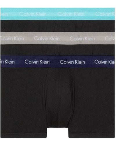 Calvin Klein Low Rise Trunk 3Pk 0000U2664G Boxer de Tiro bajo - Negro