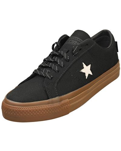 Converse One Star Pro Ox Unisex Casual Trainers In Black Gum - 9 Uk
