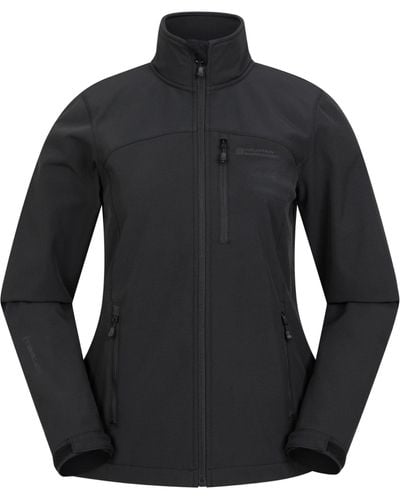 Mountain Warehouse Water-resistant & Windproof Ladies Rain Coat With Zipped Pockets - Spring Summer - Black