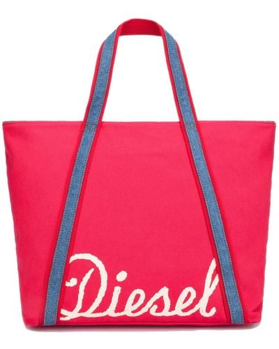 DIESEL Canvas Jp Bag Shopper Shoulderbag - Pink