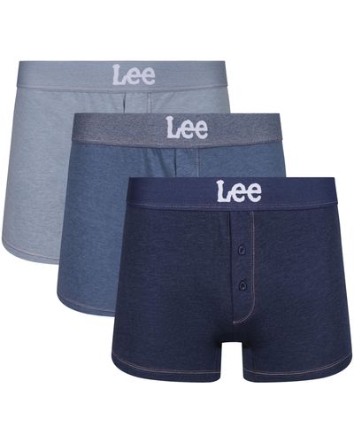Lee Jeans Boxer Shorts in Blue Denims | Cotton Trunks Boxershorts, - Blau