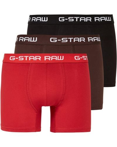 G-Star RAW Classic Trunk Color 3-Pack Pantaloncini - Rosso