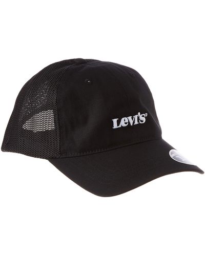 Levi's Mesh Back Baseball Cap-Vintage Modern Casquette - Noir
