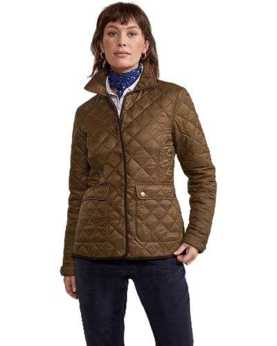 Mountain Warehouse Hinter Harlow Womens Short Quilted Jacket Khaki 14 - Brown