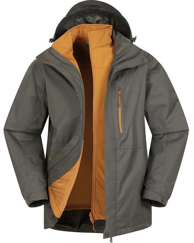 Mountain Warehouse Bracken Extreme S 3 In 1 Waterproof Jacket – Adjustable  S in Blue for Men