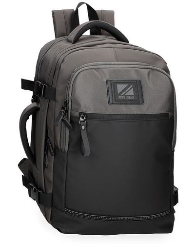 Pepe Jeans Stratford Laptop Backpack Grey 25 X 40 X 17 Cm Polyester 17 L - Black
