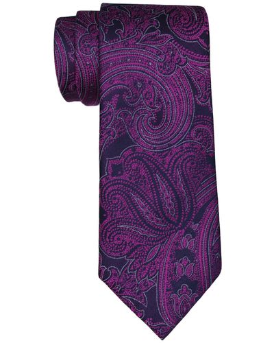 Ted Baker Pink Paisley Tie - Purple
