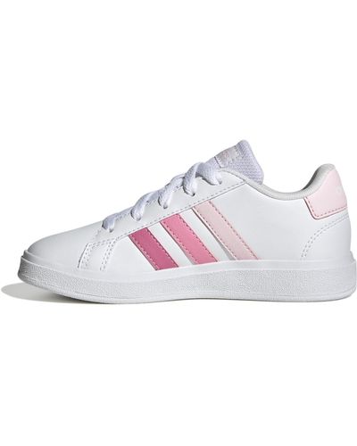 Grand Court Lifestyle Tennis Lace-Up Shoes di adidas in Bianco | Lyst
