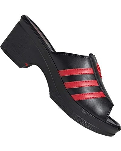 adidas Originals Lotta Volkova Trefoil Mule Sandale Clocs FX8460 Schwarz Rot