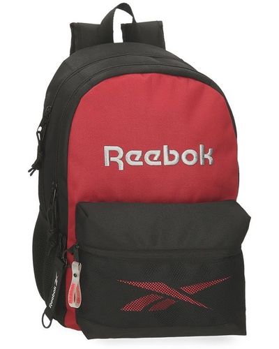 Reebok Portland Backpack Double Compartment Black 31 X 44 X 15 Cm Polyester 20.46l - Red