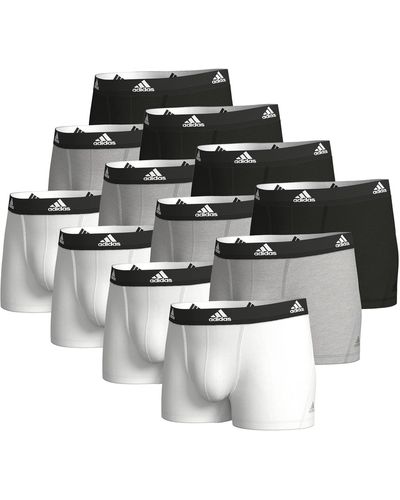 adidas 12er Pack Basic Trunk Unterhose Shorts Unterwäsche 12er Pack - Schwarz