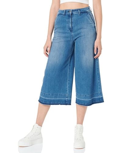 Love Moschino Moschino Personalised With Skate Back Tag Casual Pants - Blau