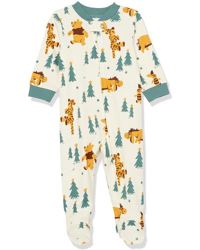 Amazon Essentials Fit Katoenen Pyjama Nachtkleding Sets Pack Van 2 Pooh Holiday Forest - Sleep & Play - Meerkleurig