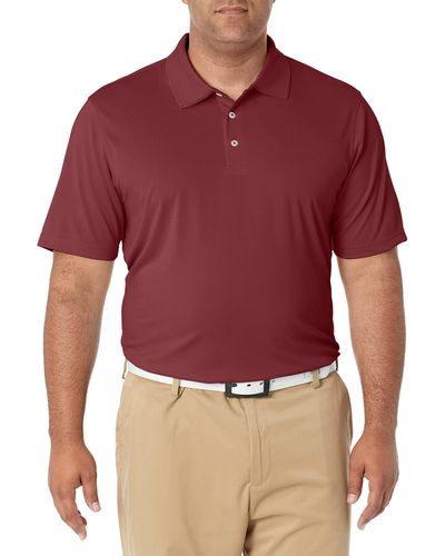 Amazon Essentials Poloshirt Van Piqué-katoen Met Normale Pasvorm - Rood