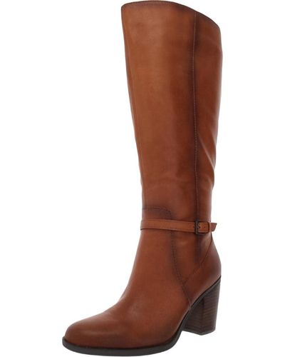 Naturalizer Kalina Leather Wide Calf Knee-high Boots - Brown