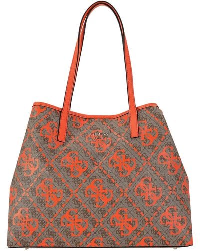 Guess Vikky L Tote Bag One Size - Rood