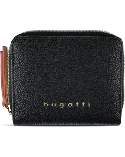 Bugatti Ella Ladies Small Zip Around Wallet Black - Nero