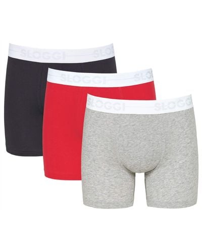 Sloggi 3 Pack Underwear Boxer Brief Go - White
