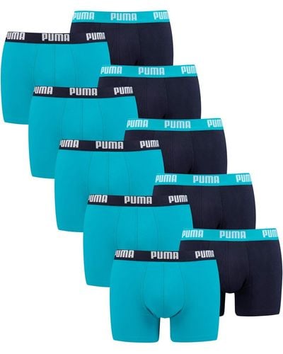 PUMA 4 er Pack Boxer Boxershorts Unterhose Pant Unterwäsche - Blau