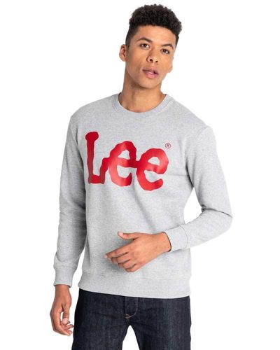 Lee Jeans Homme Crewneck SWS Sweatshirt - Rot