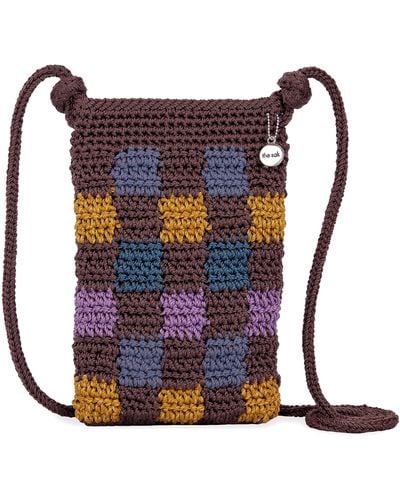 The Sak Josie Mini Crossbody In Crochet With Adjustable Strap - Blue