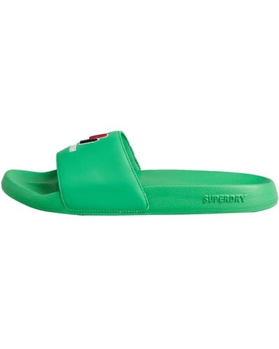 Superdry Code Essential Pool Slide Sandal - Green