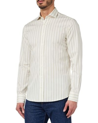 Hackett Wide Pin Stripe Shirt - White
