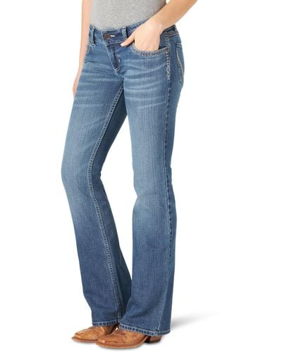 Wrangler Retro Sadie Low Rise Stretch Bootcut Jeans - Blau