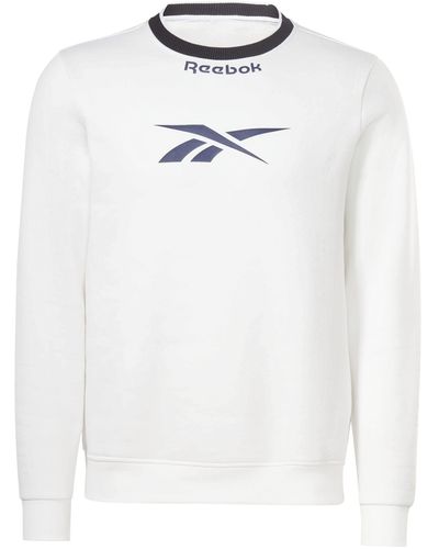 Reebok Nen Arch Logo Vector Crew Hooded Sweatshirt - Wit