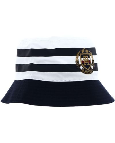 Tommy Hilfiger Coastal Prep Bucket Hat - Blue/white, Blue, One Size Fits All - Black