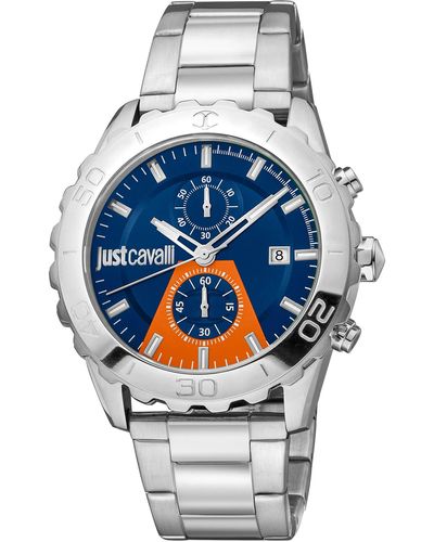 Just Cavalli Analog Quarz Uhr mit Edelstahl Armband JC1G242M0055 - Grau