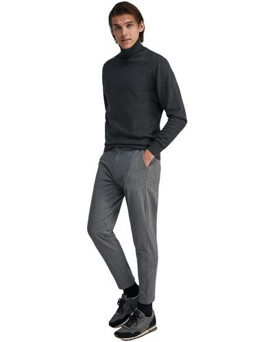 Springfield Chinese Broek Slim Fit Aantrekker - Zwart