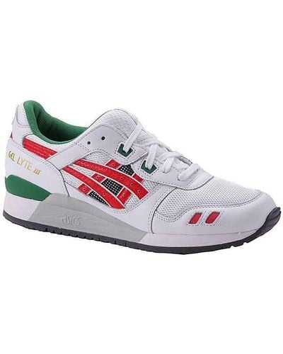 Asics Gel-Lyte III Sneaker Farbe: Weiß/Rot/Grün - Grau