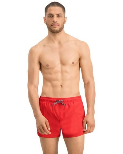 PUMA Swim Medium Length Swim Shorts 1P Color: Red - Talla: - Rojo