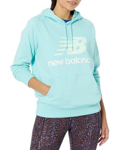 New Balance Hoodie Essentials Pullover Hoodie WT03550 SRF Türkis - Blau