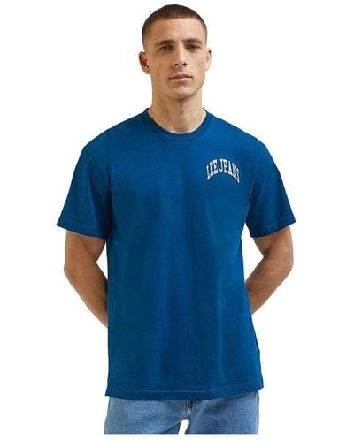 Lee Jeans Tè Varsity T-Shirt - Blu