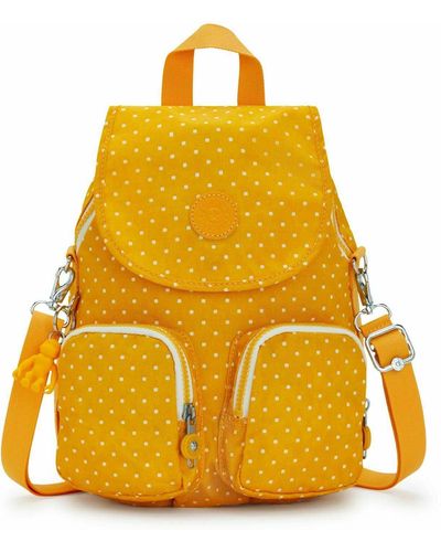 Kipling Small Backpack Covertible To Shoulder Bag - Yellow