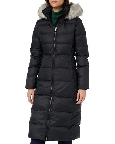 Tommy Hilfiger Mujer Abrigo de plumas With Fur invierno - Negro