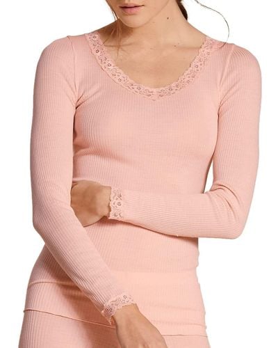 CALIDA Silky Wool Joy T-Shirt - Rosa