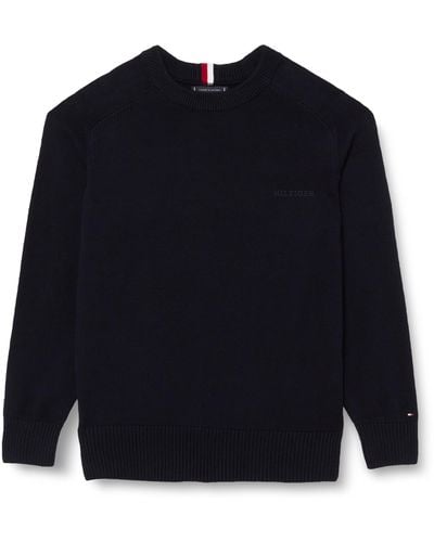 Tommy Hilfiger Bt-monotype Chunky Cotton C Nk-b Pullover - Blau