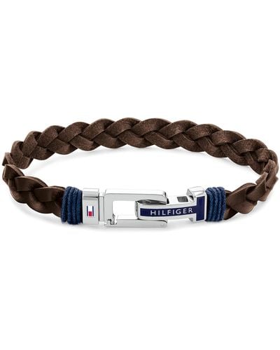 Tommy Hilfiger Jewelry Bracelet pour en Cuir Marron - 2790309 - Bleu
