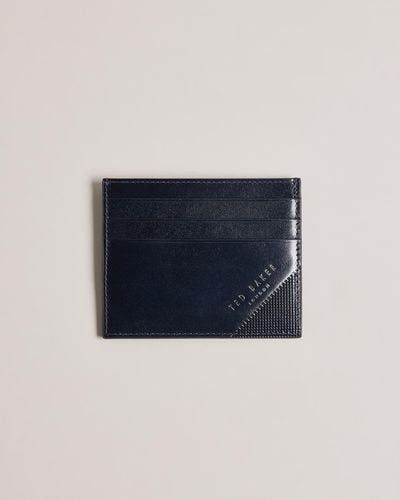 Ted Baker Raffles Embossed Corner Leather Card Holder - Blue