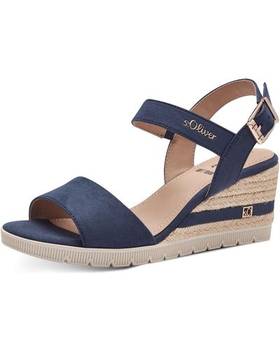 S.oliver Sandalen mit Keilabsatz Sommer - Blau
