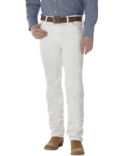 Wrangler Jeans da Uomo Bianco 28W x 30L