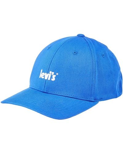 Levi's Poster Logo Flexfit Cap Baseball Nen - Blauw