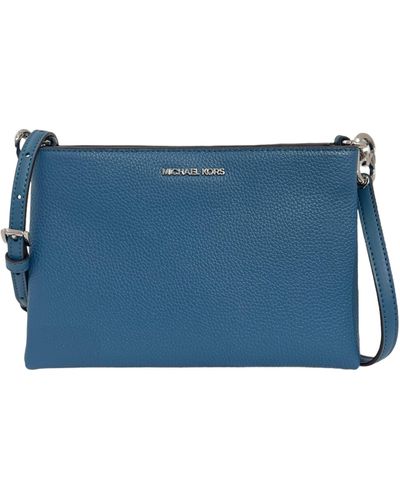 Michael Kors Trisha Medium Logo Crossbody Bag - Blue