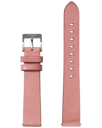 Nixon Pineapple Ba001-687-00 Replacement Strap For Watches With 16 Mm Spacing Made Of Vegan Pineapple Leather In Powder Pink With