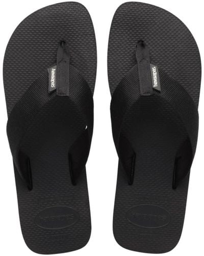 Havaianas Urban Basic Material Flip Flops - Black (black, Uk Footwear Size System, Adult, Men, Numeric Range, Medium, 6, 7)